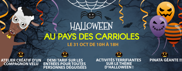 Toussaint_et_Halloween_2021-demi_tarif_entrées_personnes_déguisees-pinata_geante-jeux-aupaysdescarrioles-La_Boissiere